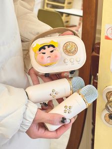 Portable Bluetooth Wireless Speaker Cute Karaoke Tool Gift for Boyfriend Girlfriend Birthday ACTPRO Professional Recording Mic