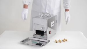 Electric Chinese Medicine Slicer Stainless Steel Herbs Cutter 220v Commercial Herbal Slicing Machine for Antler Ginseng Astragalus Maca Notoginseng Thinkness 0.3~3mm Adjustable