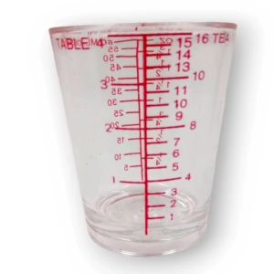 แก้ว แก้วตวง แก้วชอท แก้วตวงชงกาแฟ แก้วตวงไซรับ ยีห้อ Lucky (1 โหล 12 ชิ้น)