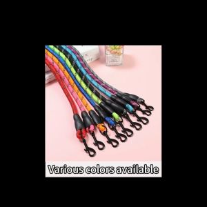 Nylon Braided Reflective Round Dog Leash Explosion-proof and Shock-absorbing Dog Walking Leash