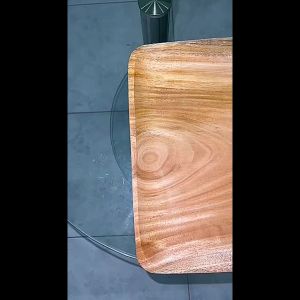PROMO BISA BAYAR DITEMPAT - COD Nampan Baki Wooden Tray Kayu Mahoni 30x40cm Estetik Premium Termurah