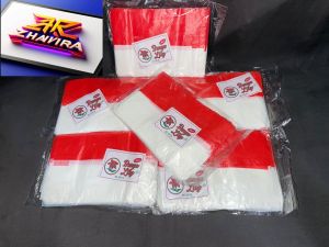 BENDERA MERAH PUTIH INDONESIA PELASTIK 1PAK ISI 100LEMBAR DEKORASI HUT RIRUMAHKANTOR DLL