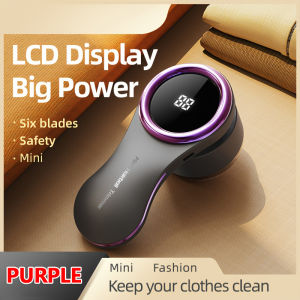 Electric Lint Remover LCD Display USB Rechargeable Fabric Shaver Portable Clothes Fuzz Remover Household Hair Balls Tool