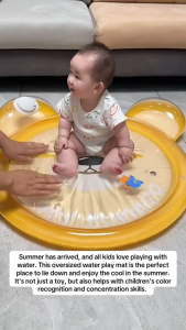 Thảm chơi nước giải nhiệt mùa hè cho bé EMA - đệm nước bơm hơi tummy time cho bé thoải mái vận động