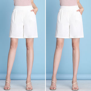 Quần Short Lụa Băng Mỏng Mùa Hè Cạp Cao Rộng Rãi Thường Ngày Cho Nữ Quần Dài Năm Điểm Cỡ Lớn