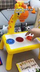 Meja gambar anak proyektor ukuran besar dan ukuran kecil/meja proyektor untuk anak belajar melukis/mainan edukasi anak
