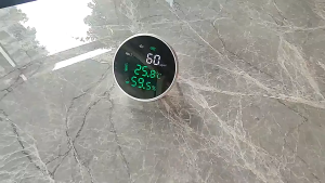 MeeGoo 3-in-1 Air Dust Quality Monitor PM2.5/Temperature/Humidity/ Over-limit Alarm LED Display with Auto Calibration