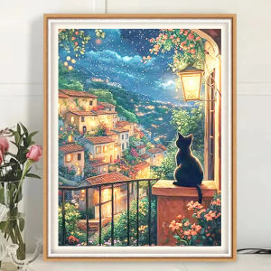 500/1000/1200/2000PCS Jigsaw Puzzle Black Cat Animal Portrait Art For Adults Great Weekend Relaxation And Family Fun