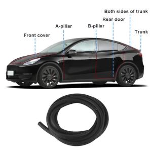 For Tesla Model Y 2021 2022 2023 2024 Car Door Seal Edge Protector Auto Sealing Tape Strips Guard Automobiles Trunk Trims