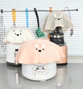 ผ้าคลุมเครื่องครัวแบบแขวนผ้าขนแกะลายการ์ตูนป้องกันฝุ่น ผ้าคลุมหม้อต้มข้าวไฟฟ้า ผ้าคลุมเครื่องปั่น ผ้าคลุมเครื่องอบลมแห้ง