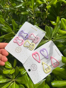 MI-C1288 Jepit Rambut Anak Isi 4 PCS Warna Warni / Jepit Tiptop Mini Bentuk Lucu / Hair Pin Jepitan