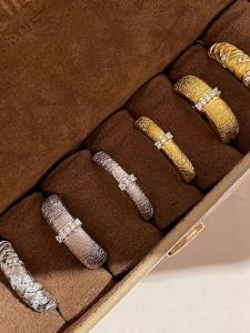 Nhẫn Bạc Nguyên Chất S925 Muaook Phong Cách Retro Mạ Bạc Ròng Kim Cương Lấp Lánh Thời Trang Nữ Trang Sức Hợp Kim Đồng