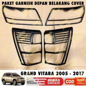 Paket Garnish Depan Belakang Suzuki Grand Vitara 2005 2010 2015 2017 Hitam Chrome