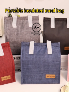 F&D Portable Oxford Lunch Bags Fresh Cooler Pouch For Office Students Convenient Lunch Box Tote Couples