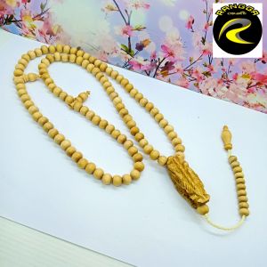 tasbih kayu kemuning gading kepala ukir naga S107