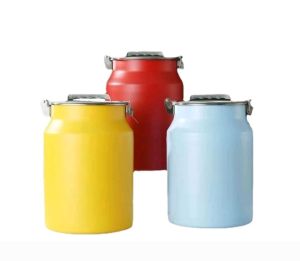 Stainless Steel Canister Rice Bucket Kedap Udara Airtight Container Oil Seal Barrel Tea Milk Trans Pail Food Container