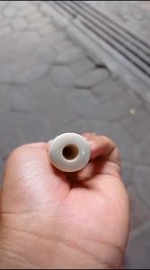 Pipa Gading Asli Lokal Panjang 16cm Bulat Lengkung Mulus Tebal