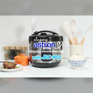 Astron JRC102 Jar Type Rice Cooker with Steamer - 1L Capacity | Premium Series | Easy to Clean | Stainless Steel | Anti-rust | Ideal for 3-4 Persons | 400W