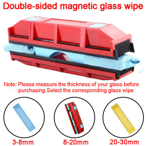 Double Sided Glass Brush Magnetic Glass Wipe Household Double-layer Hollow Glass High-rise Window Artifact Cleaning Tools 3-30mm