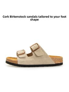 THEMULE | Leather Cork Sandal Slides