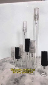 Perfume Spray Bottle Glass Mini Travel Refillable Atomizer Leak Proof Fine Mist Toner Sanitizer Botol Kaca