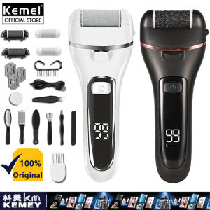 Kemei dụng cụ điện tử loại bỏ vết chai sần Dụng cụ mài gót chân chuyên nghiệp mài Máy Làm Móng chân sạc gót nứt da chết chà 3 đầu