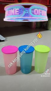 GELAS RIO BENING/Botol / Gelas + Tutup Gelas Rio Serbaguna Souvenir Ultah Cup Cover Tumbler Plastic 650ml Anti Tumpah