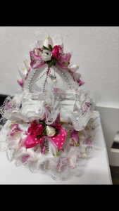 ekas Cincin Hantaran Double Cincin Wedding Set vintage roses Renda Manik Bersinar gubahan tapak cincin siap gubah tunang khawin