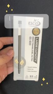 Pulpen Gel Besar Triangle Segitiga ESCO ES-833 Tinta Hitam 05MM