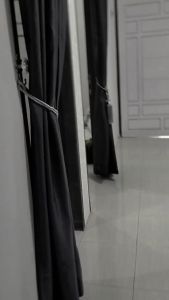 GORDEN JENDELA PINTU SMOKRING 12 ring ring Minimalis- Emboss garis garis Promo Murah-Gordeng jendela Panjang dan Gorden Pintu Kamar