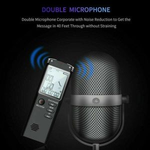 Voice Recorder - Voice Activated Recorder with Earphone & USB Charge Cable Digital Voice Recorder with Playback for Lectures &