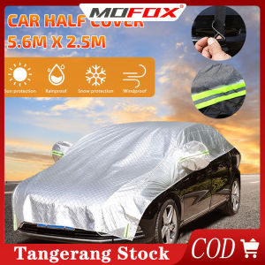 【Ready Stok】MOFOX Penutup Setengah Mobil Universal Penutup Pelindung Tahan Debu UV Matahari Luar Ruangan untuk Sedan COD