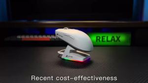 ATTACK SHARK | ATTACK SHARK X6 Ultra Lightweight Gaming Mouse PAW3395 26000DPI RGB Charging Base TTC Encoder Tri-Mode Wireless for Gaming