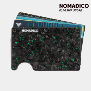 NOMADICO Forged Carbon X Minimalist Wallet - Fits 12 Cards RFID Blocking Slim & Stylish