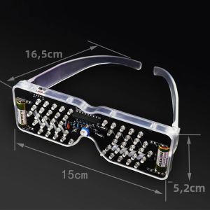 Bộ Dụng Cụ Làm Kính Phát Sáng LED Kích Hoạt Bằng Giọng Nói DIY Mô-đun Hàn Lắp Ráp Đèn Nhấp Nháy Điện Tử Cho Mạch Tích Hợp