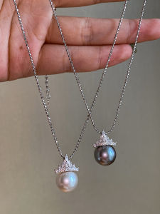 CAFFTI | Snow Queen Style Luxury Silver Pearl Pendant Necklace