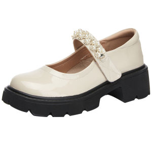 Daphne | Magic Tape Leather Mary Janes Platform