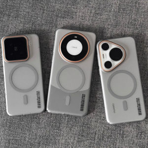 Ultra-Thin Titanium Grey Magnetic Attraction Phone Case for Xiaomi 17/15 Ultra Matte Finish Compatible with 14 pro 13 Redmi K80 Note14