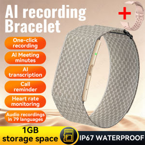 LIGE | LIGE New AI Meeting Recording Smart Bracelet 79 Languages Audio Voice Recorder 24H Health Sleep Monitoring 160+Sports Smartwatch