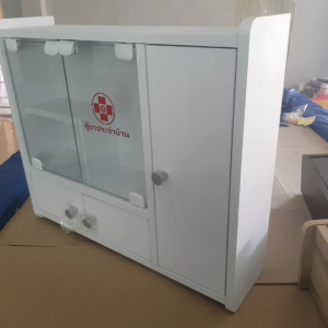 ตู้ยา (แถมอุปกรณ์ติดตั้ง) ตู้ยาสามัญประจำบ้าน ตู้ยาประจำบ้าน ตู้ใส่ยา ตู้เวชภัณฑ์ ตู้ยาตู้ยาแขวนผนัง ตู้ยาติดผนัง