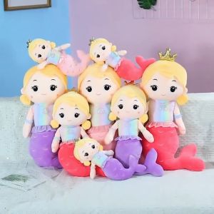 70 ซม นางเงือกตุ๊กตาตุ๊กตาของเล่นตุ๊กตาน่ารักนอนหมอนตุ๊กตาสาวเด็กเจ้าหญิงเงือกตุ๊กตา ของขวัญวันเกิด