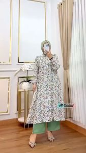 Setcel Long Bahan Crinkle Labubu Viral oleh Khasanah Store46