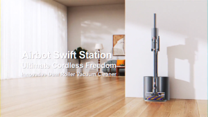 Airbot Swift Station | Laser Detection 29000Pa Cordless Handheld Stick Cordless Vacuum Glide Vacuum Cleaner Dual Roller Portable Wireless HEPA Dock Station