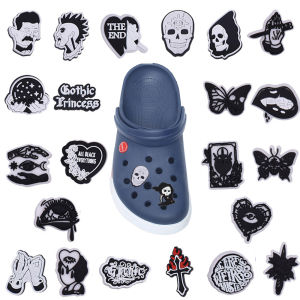 hot toys | 23-200pcs Mixed Gothic Cartoon Series for Shoe Charms Accessories for Classic Clog Shoe Decoration Fit Wristband Kids Gifts