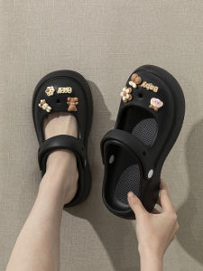 Gấu Mary Phong Cách Ngọt Ngào Lỗ Dép Nữ Đế Mềm Tăng Chiều Cao Giày Sandal Hoàn Hảo Cho Mùa Hè 2024