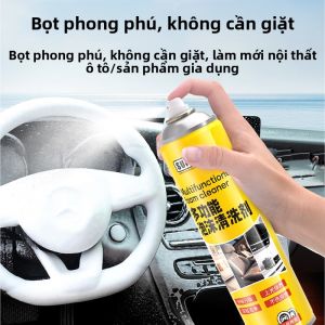 MONLEYTA | Powerful Car Interior Cleaning Foam Strong Stain Removal No-Water Wash Multi-Functional Car Wash Liquid For Leather Roof