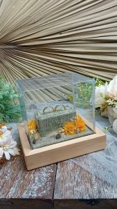 Kotak Perhiasan Mahar dan Seserahan Tempat Cincin Kayu untuk Acara Tunangan Lamaran Pernikahan - KCBR