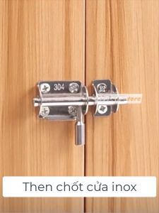 Chốt cài cửa inox an toàn then cài cửa ngang dán keo không cần khoan hoặc bắt vít