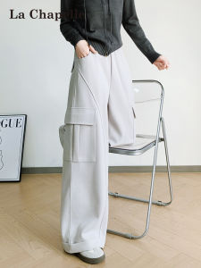 La Chapelle | American Workwear Hiking Casual High Waist Slit Straight Leg Pants