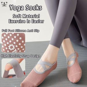 Yoga Socks Pilate Exercise Dancing Breathable Non-Skid Socks Breathable Elastic Sports Ankle Floor Socks Indoor Sports Gym Breathable Pilates Silicone Base Sport 瑜伽袜